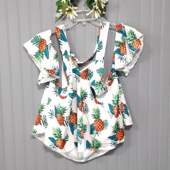 Shein Curve Cold Shoulder Top - Picture 2 of 8